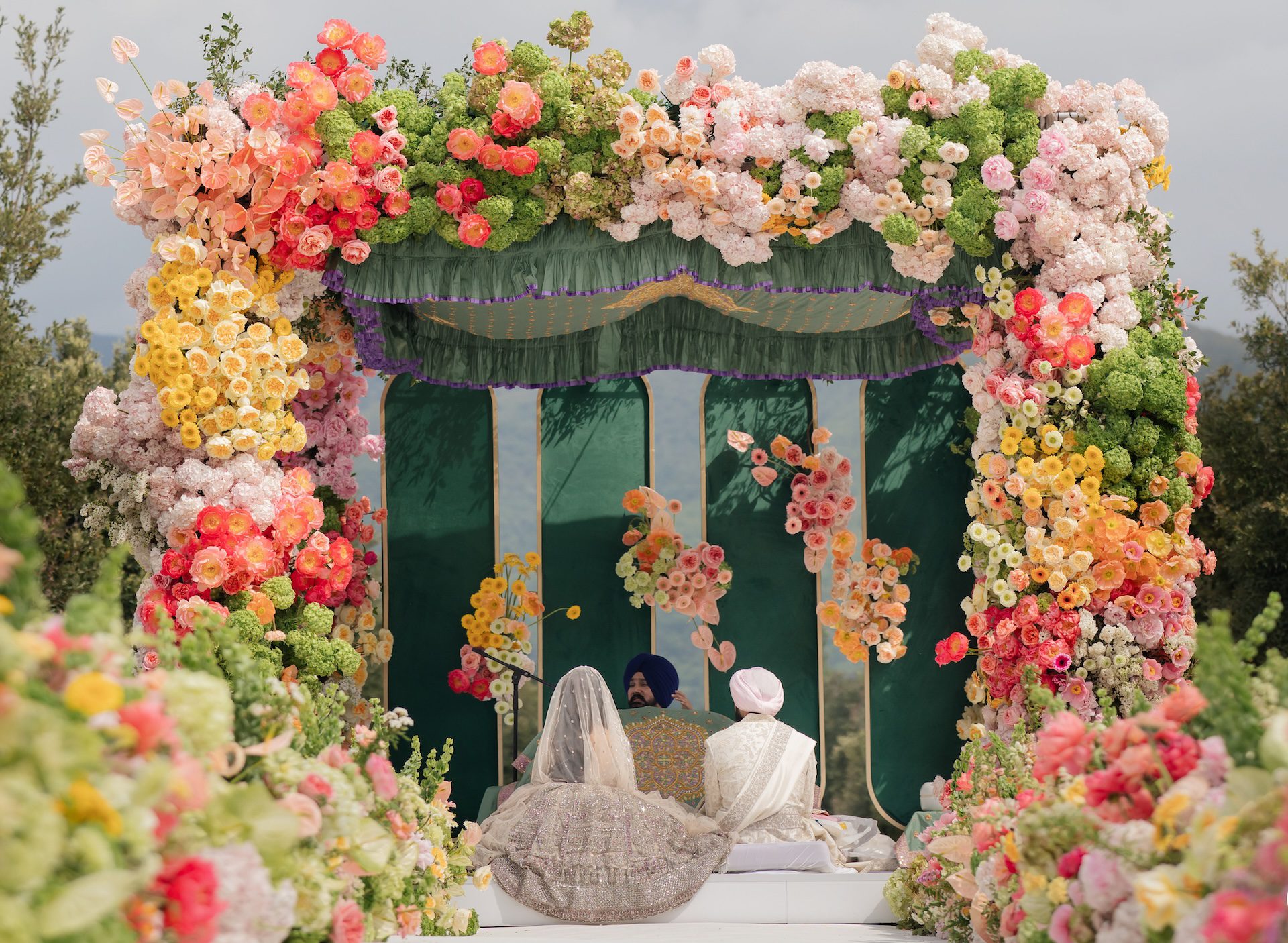 A stunning floral setup for an Indian wedding in Tuscany