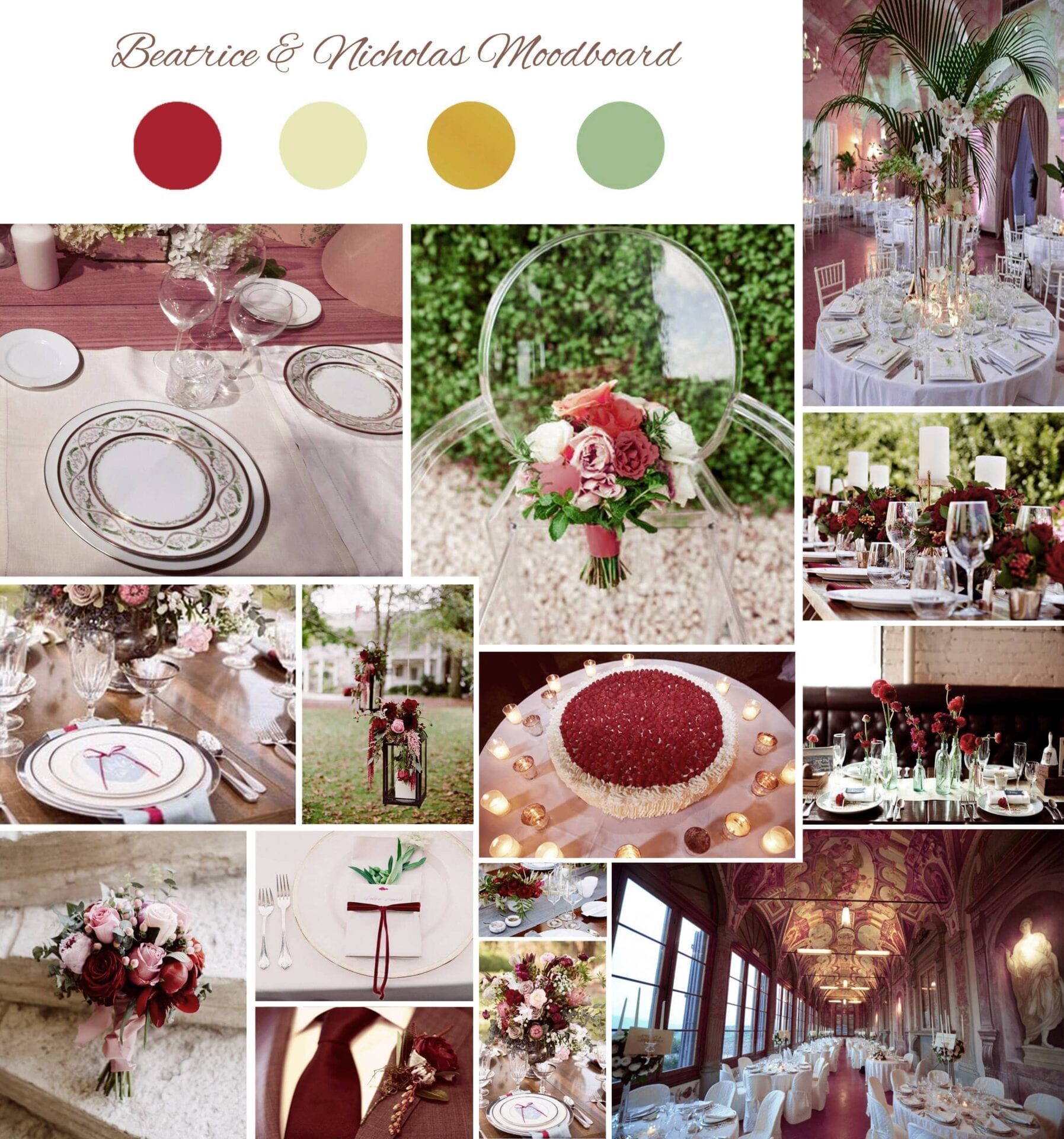 palette di colori chiari