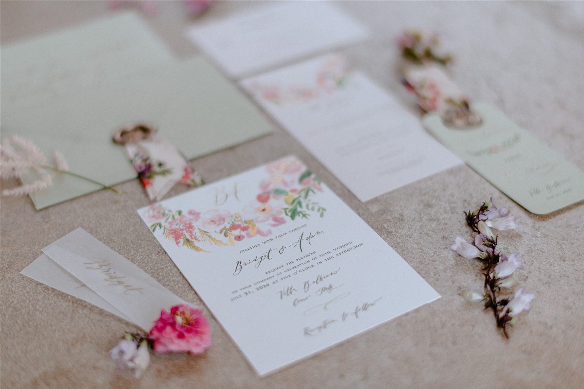 Wedding stationery di matrimonio sul Lago di Como