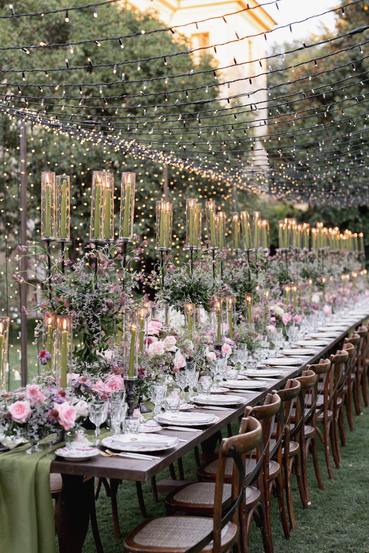 Ricevimento di nozze nel giardino del Four Season Hotel location per matrimoni a Firenze