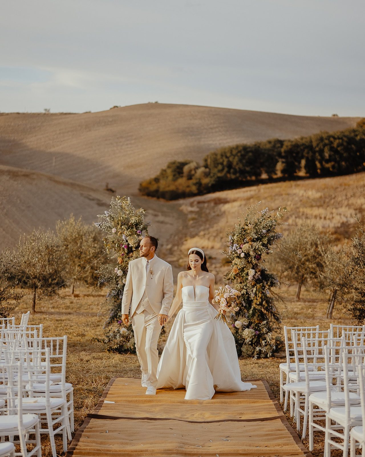 Irene Colzi e Giovanni Gambassi in Val d'Orcia